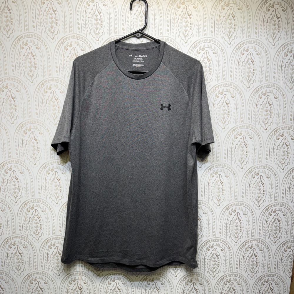 Under Armour Tech Tee Mens LGT Gray Short Sleeve Athletic Gym Shirt Loose‎ Fit